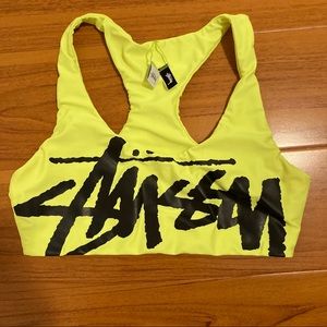 Stussy Bikini Top, Fluorescent Yellow, Medium